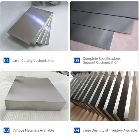 GR5 Titanium Plate Sheet, Thick 2mm/0.079", Width 200mm /7.87", Length 300mm /11.81", ASTM B265 Metal Sheet Titanium Alloy Plates for Industrial Machinery Metalworking in Kuwait