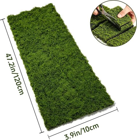 Artificial Moss Table Runner 4" x 47" for Wedding Party Decor, Fairy Garden Crafts, DIY Enchanted Forest Centerpiece, Rustic Home Table Decoration(10cm x 120cm) in Kuwait
