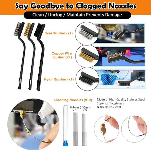 Precision 3D Printer Tool Kit, 30 PCS Model Cleaning & Finishing Set with Needle Files, Cleaning Needles, Precision Trimming Tool, Tweezers, Scrapers & Brushes for 3D Print Post Processing in Kuwait