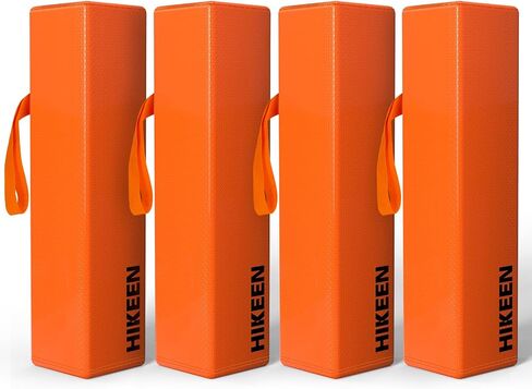 Hikeen 4PCS Football Pylons, Set of 4 Orange Football Yard Markers – 4.4lb Sand-Weighted Football Field & Flag Football Accessories, Durable Soft Sports Cones with Carry Handles for Field Goal Post in Kuwait