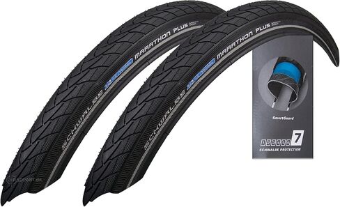 Schwalbe Marathon Plus 40-622 إطارات الدراجة السلكية SmartGuard 28 x 1.50 مجموعة إطارات الدراجة الهوائية من 2 in Kuwait