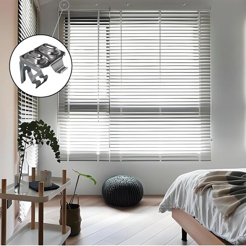 Blind Brackets, 4 Pcs Mini Blind Brackets for 1.5 inch Window Shades, Silver in Kuwait