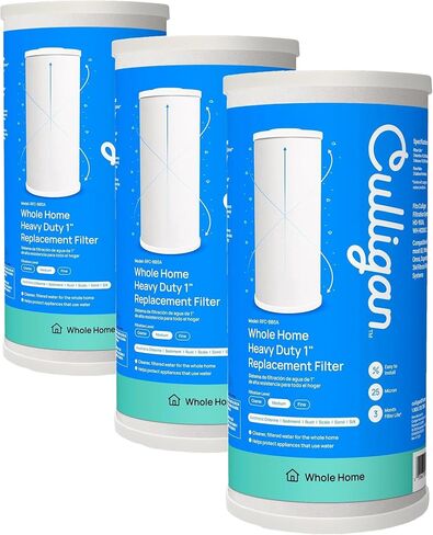 فلتر مياه Culligan Whole House للرواسب - 25 ميكرون RFC-BBSA 10"x4.5" استبدال فلتر مياه طويل الأمد متوافق مع FXHTC،W50PEHD،GXWH40L،GXWH35F،GNWH38S،WFHD13001، (عبوة من 3) in Kuwait