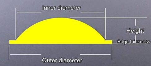 2PCS 23mm Optical Glass Focal Length 18mm Height 8.2mm LED Optics Plano Convex Condenser Lens for LED in Kuwait