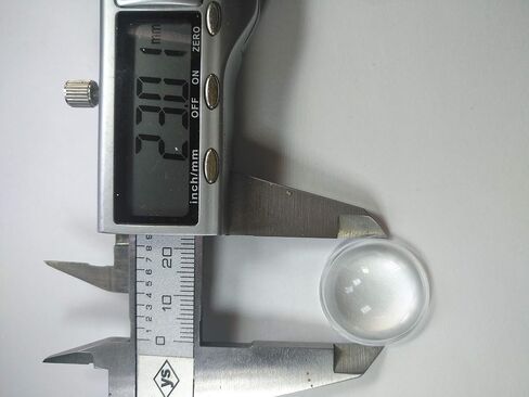2PCS 23mm Optical Glass Focal Length 18mm Height 8.2mm LED Optics Plano Convex Condenser Lens for LED in Kuwait
