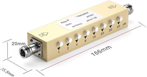 Adjustable Attenuator 2W 5W 10W Key Press Adjustable Variable Attenuator 30dB 60dB 90dB 1dB Step Attenuator 3GHz 50Ohms(2W N 90dB 3GHz) in Kuwait