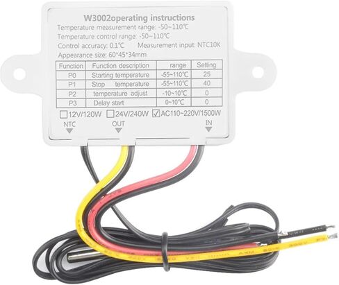 W3002 110V 220V LED Digital Temperature Controller Thermostat Thermoregulator Sensor Meter in Saudi Arabia