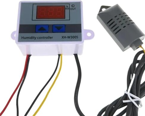 W3005 Digital Display Humidity Controller Instrument Humidity Control Switch Hygrostat Hygrometer Regulator+SHT20 Sensor Probe in Saudi Arabia