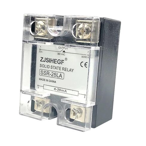 Input DC 4-20mA Single Phase Solid State Relay SSR-10/25/40/60LA Voltage Type Regulator for Temperature Sensor(25A 4-20mA) in Saudi Arabia