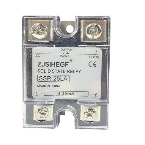 Input DC 4-20mA Single Phase Solid State Relay SSR-10/25/40/60LA Voltage Type Regulator for Temperature Sensor(25A 4-20mA) in Saudi Arabia