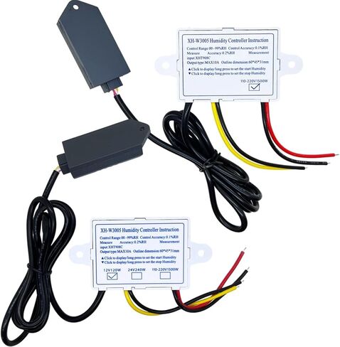 Digital Humidity Controller XH-W3005 12V 24V 220V Humidistat Hygrometer Humidity Control Switch Regulator + Humidity Sensor(OneColor) in Saudi Arabia
