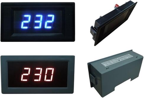AC30-500V LED Digital AC Voltmeter Voltage Meter AC 110 220V 230V 380V Volt Panel Meter Voltage Detector Voltage Monitor(Semi-Closed (Red)) in Saudi Arabia
