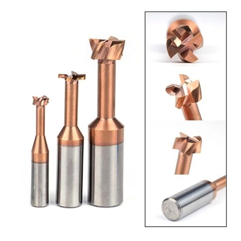 قواطع طحن الحز من النوع T - لقم توجيه من الصلب التنغستن، قطعتان، D4mm-12mm، طاحونة نهاية عالية الدقة (D10xh3xq5x10x75l) in Kuwait