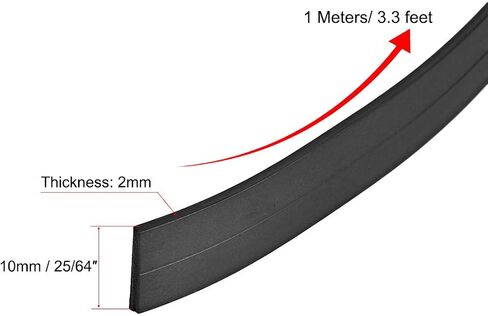 Black Magnetic Strip for Crafts, 25/64 Inch x 3.3 Feet x 5/64 Inch in Kuwait