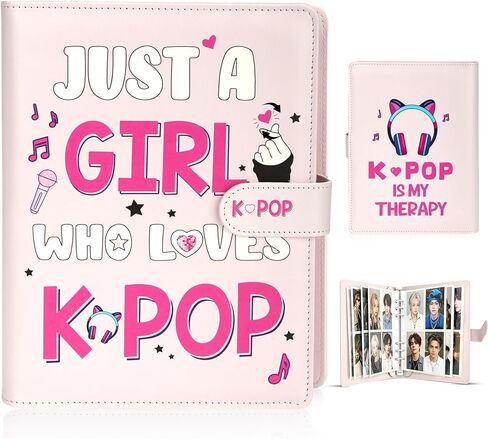 Kpop Photocard Binder, Idol Trading Card Album with 30 Pages, Holds 240 Collectible Cards, 4-Pocket Card Book for K-Pop & Pop Idol Fans in Kuwait