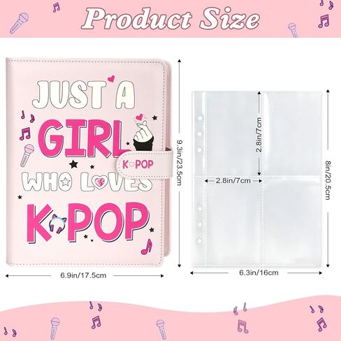 Kpop Photocard Binder, Idol Trading Card Album with 30 Pages, Holds 240 Collectible Cards, 4-Pocket Card Book for K-Pop & Pop Idol Fans in Kuwait