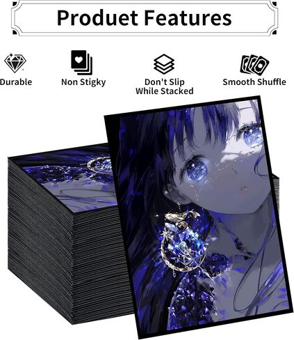 MTG Card Sleeves, Ultra Clear Front & Matte Finish Back, 100 Count Standard Size Matte Art Sleeve for Magic The Gathering (Shadow) in Kuwait