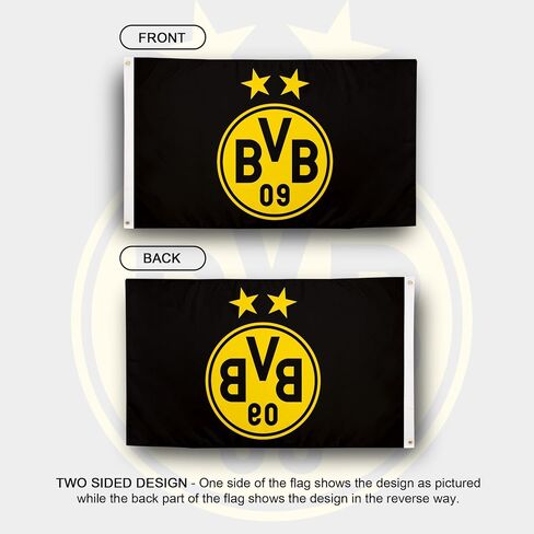 صبار الصحراء بوروسيا دورتموند FC علم BVB ألمانيا الألمانية يموت Schwarzgelben لكرة القدم 100٪ بوليستر داخلي خارجي 3 × 5 أقدام أعلام الفريق (العلم B) in Kuwait