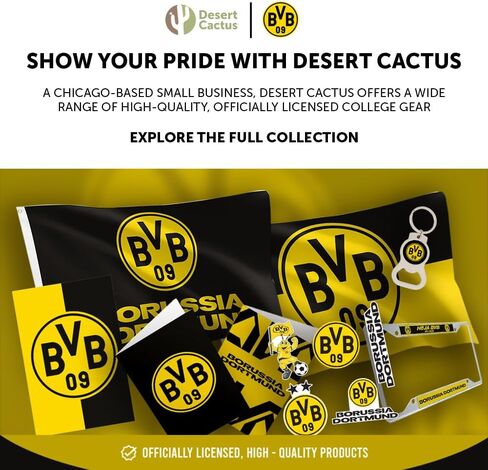 صبار الصحراء بوروسيا دورتموند FC علم BVB ألمانيا الألمانية يموت Schwarzgelben لكرة القدم 100٪ بوليستر داخلي خارجي 3 × 5 أقدام أعلام الفريق (العلم B) in Kuwait