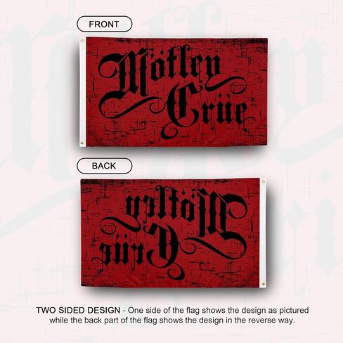 Desert Cactus Motley Crue Flag - 3 x 5 Feet CrueHeads Banner, Indoor/Outdoor Durable Fabric Display (Style H) in Kuwait