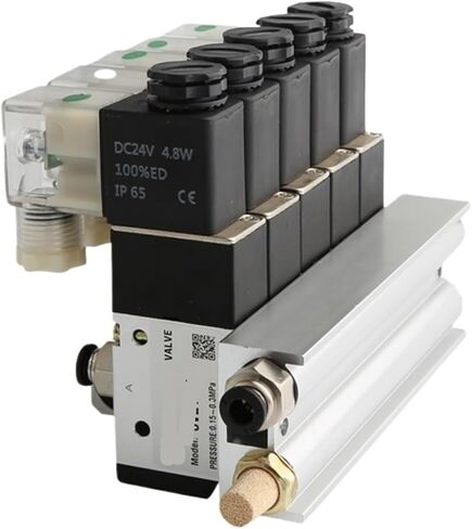 1PCS 3V310-10 Normally Closed Solenoid Valve Block with Muffler Accessories Base Manifold DC 12v 24v AC 110v 220v 3 Ports 3V310-10-NC(AC110V 6 in 6 Out) in Saudi Arabia