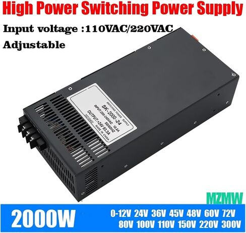 2000W Adjustable Switching Power Supply 0-12V 15V 24V 36V 48V 60V 72V 110V 220V 300V 400V Input 110/220VAC AC/DC(0-150v 0-13.3a-2000w,220VAC) in Kuwait