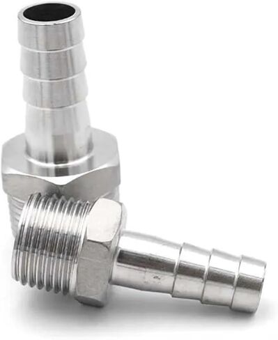 6 مللي متر إلى 25 مللي متر خرطوم بارب 1/8 "1/4" 3/8 "1/2" 3/4 "1" BSPT ذكر الموضوع 304 ماسورة من الفولاذ المقاوم للصدأ تركيب مقرنة موصل (14 مللي متر ، 3/8") in Kuwait