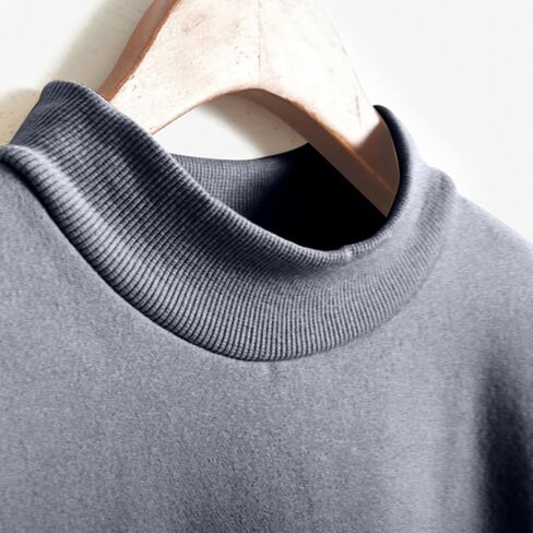 المرأة وهمية الرقبة البلوز عادي Crewneck بلوزات Mockneck البلوز كم طويل الخريف كنزة صوف القمم in Kuwait