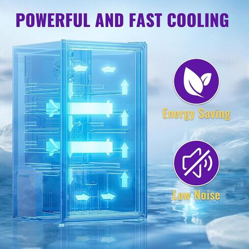 WANAI 3.5 Cu.ft Beverage Refrigerator & Mini Cooler with LED Touch Panel 125 Can Small Beer Fridge with Glass Door for Wine Soda Juice Clear Front Removable Shelves for Home Office Bar in Kuwait