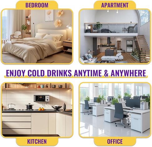 WANAI 3.5 Cu.ft Beverage Refrigerator & Mini Cooler with LED Touch Panel 125 Can Small Beer Fridge with Glass Door for Wine Soda Juice Clear Front Removable Shelves for Home Office Bar in Kuwait