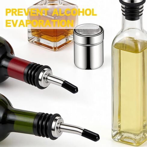 200 Pack Liquor Pour Spout Covers Dust Barriers Black Rubber Bottle Caps Protective Lids for Kitchen Olive Oil and Vinegar Dispensers in Kuwait