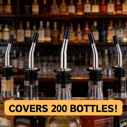 200 Pack Liquor Pour Spout Covers Dust Barriers Black Rubber Bottle Caps Protective Lids for Kitchen Olive Oil and Vinegar Dispensers in Kuwait