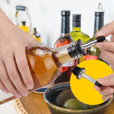 200 Pack Liquor Pour Spout Covers Dust Barriers Black Rubber Bottle Caps Protective Lids for Kitchen Olive Oil and Vinegar Dispensers in Kuwait