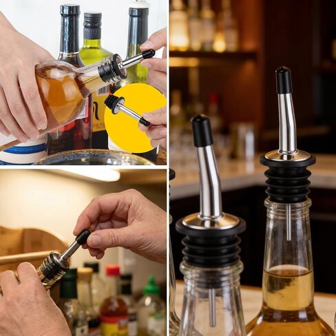 200 Pack Liquor Pour Spout Covers Dust Barriers Black Rubber Bottle Caps Protective Lids for Kitchen Olive Oil and Vinegar Dispensers in Kuwait