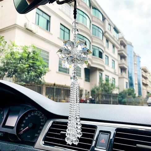 شنقا بلورات المنشور قلادة شفافة 3 طبقات مابل ليف كريستال الديكور الحلي المعلقات الزفاف الشنق بلورات للديكور in Kuwait