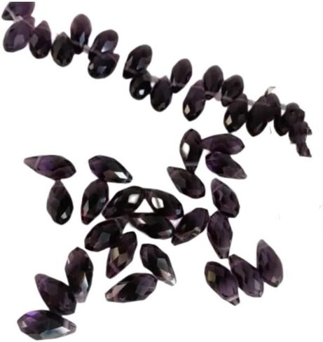 Hanging Crystals Prisms 52pcs/Bag Violet 12x6mm Loose Teardrop Drop Crystal Pendants Prisms Jewelry Part Hangings Crystals for Decoration in Kuwait