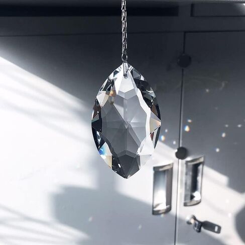 Hanging Crystals Prisms 75mm Oval Transparent Crystal Chandelier Accessory Jewelry Accessory Hangings Crystals for Decoration in Kuwait