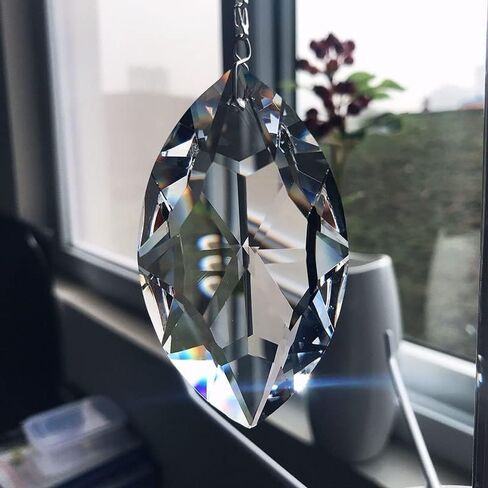 Hanging Crystals Prisms 75mm Oval Transparent Crystal Chandelier Accessory Jewelry Accessory Hangings Crystals for Decoration in Kuwait