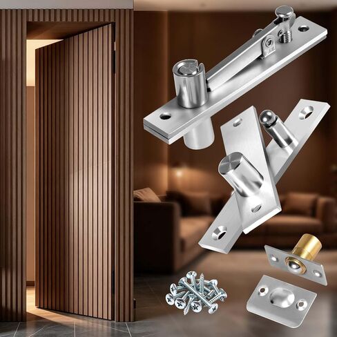 Heavy Duty Hidden Pivot Hinges for Murphy Door – 220LB Side Mount 1 Set, Stainless Steel Secret Door Hardware Kit for Bookshelf, Wood Door, and Hidden Room Entry (Side Mount 1 Set) in Kuwait