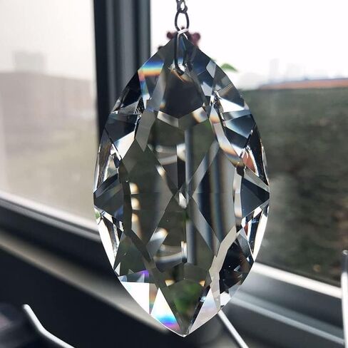 Hanging Crystals Prisms 75mm Oval Transparent Crystal Chandelier Accessory Jewelry Accessory Hangings Crystals for Decoration in Kuwait