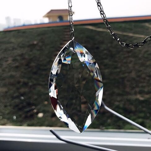 Hanging Crystals Prisms 75mm Oval Transparent Crystal Chandelier Accessory Jewelry Accessory Hangings Crystals for Decoration in Kuwait
