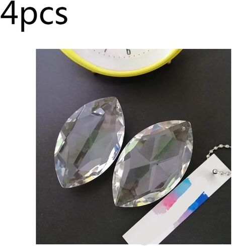 Hanging Crystals Prisms 4pcs 60mm Clear K9 Crystal Drop Prism Pendant Lamp Lighting Part Chandelier Hanging Hangings Crystals for Decoration in Kuwait
