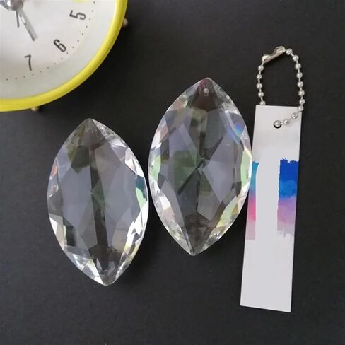 Hanging Crystals Prisms 4pcs 60mm Clear K9 Crystal Drop Prism Pendant Lamp Lighting Part Chandelier Hanging Hangings Crystals for Decoration in Kuwait