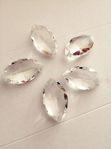 Hanging Crystals Prisms 50pcs/lot 76mm Clear Color Crystal Glass Prism Drops Chandelier Pendants Hangings Crystals for Decoration in Kuwait