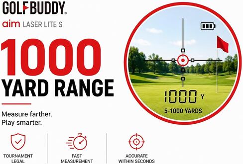 يتميز GOLFBUDDY aim Laser LITE S بنطاق 1000 ياردة، ودقة ± 0.5 ياردة، وتعديلات المنحدر، وقفل دبوس الاهتزاز، وتكبير 6.5X، وحامل عربة مغناطيسي in Kuwait