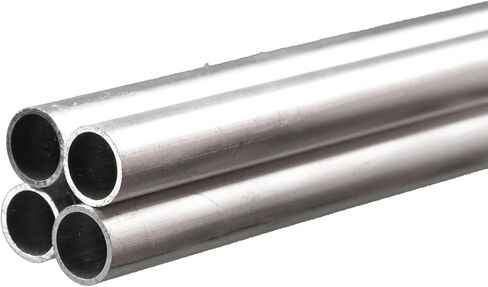 أنبوب ألومنيوم دائري من المعادن الدقيقة من K&S 9409 - 3/8 بوصة OD × 0.016 بوصة جدار × 36 بوصة طول - الحرف اليدوية، بناء النماذج، المشاريع المنزلية، صنع في الولايات المتحدة الأمريكية، 4 أنابيب in Kuwait