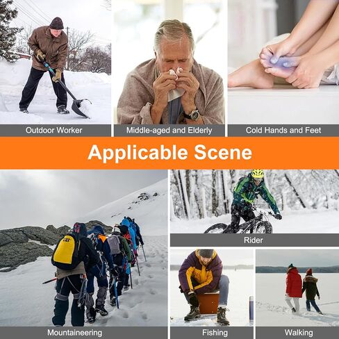 Heated Socks, 5V 6000mAh Rechargeable Heated Socks for Men & Women, Electric Socks with 3 Heating Levels for Winter, Skiing, Hunting, Camping, Hiking, Cycling, Outdoor Work in Kuwait