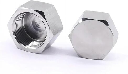 1 قطعة 1/8 "1/4" 3/8 "1/2" 3/4 "1" NPT متري أنثى الموضوع 304 سداسية من الفولاذ المقاوم للصدأ نهاية غطاء وصلة أنابيب (BSPP1I4) in Kuwait