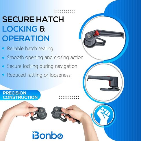 طقم قطع غيار فتحة مقبض كبير 361680990 من Bonbo مناسب لفتحة Lewmar المنخفضة والمتوسطة، من أجل Flush 3G، الساحل، المحيط، Trimline، Rolltop Hatch in Kuwait