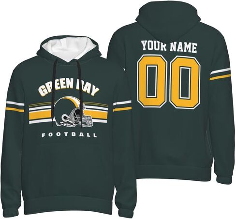 Custom Hoodie for Men, Personalized Football Sweatshirt, Customized Any Name Number Hoodies Gifts in Kuwait